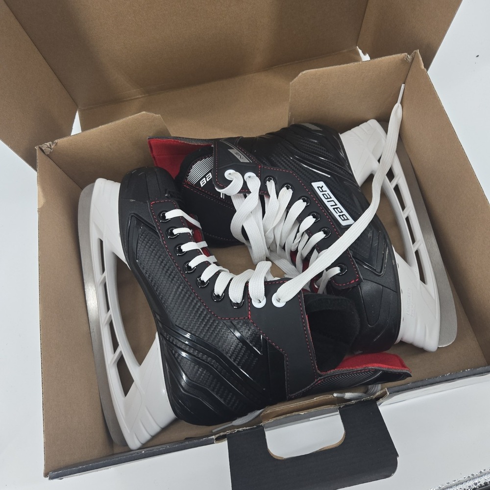 Bauer NS Youth Ice Hockey Skates Black Blue Red Size Youth 4